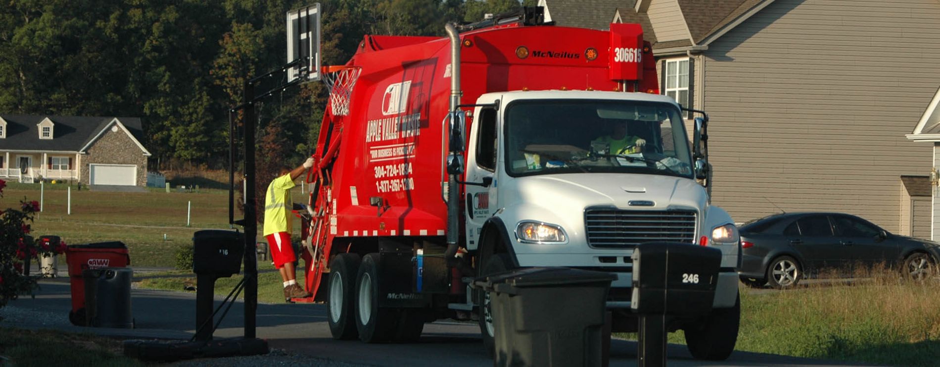 Apple Valley Waste truck.